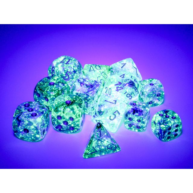 CHX 27956 Nebula Oceanic/gold Luminary 12mm d6 Dice Block (36 dice)