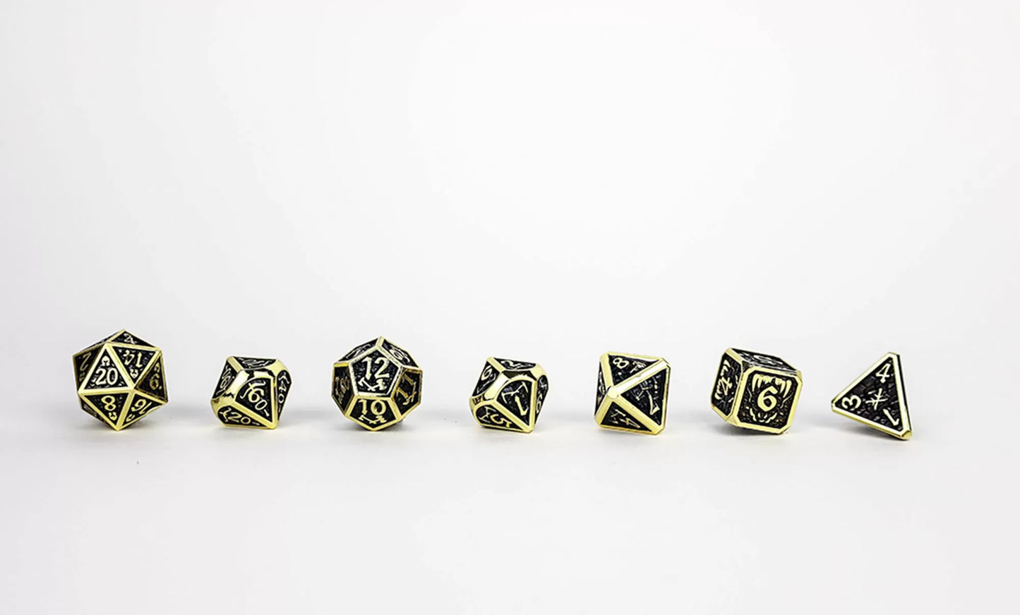 LPG Dice RPG Set Draco Bright Black/Gold