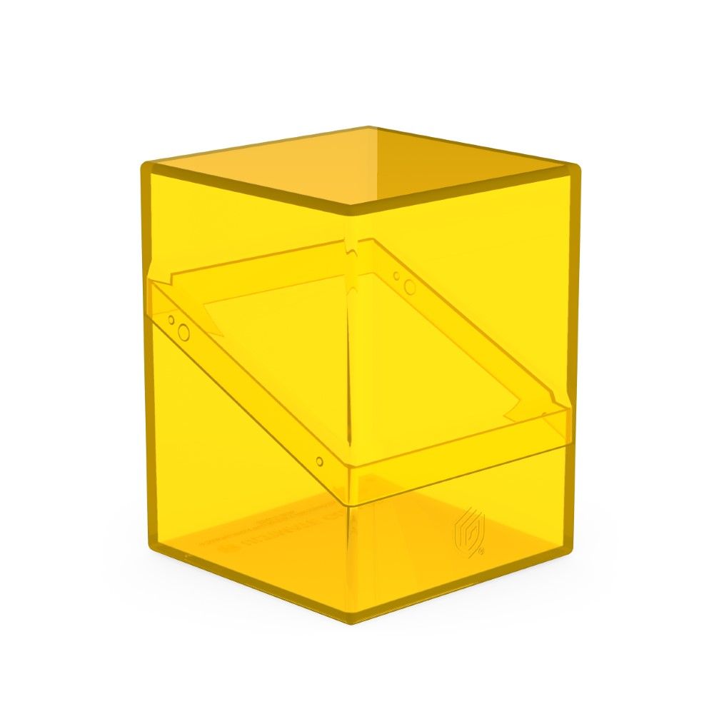 Ultimate Guard Boulder Deck Case 100+ Standard Size Amber Clear Deck Box