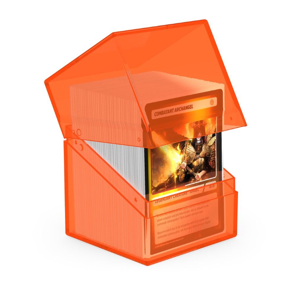 Ultimate Guard Boulder Clear Deck Case 100+ Standard Size Poppy Topaz Deck Box