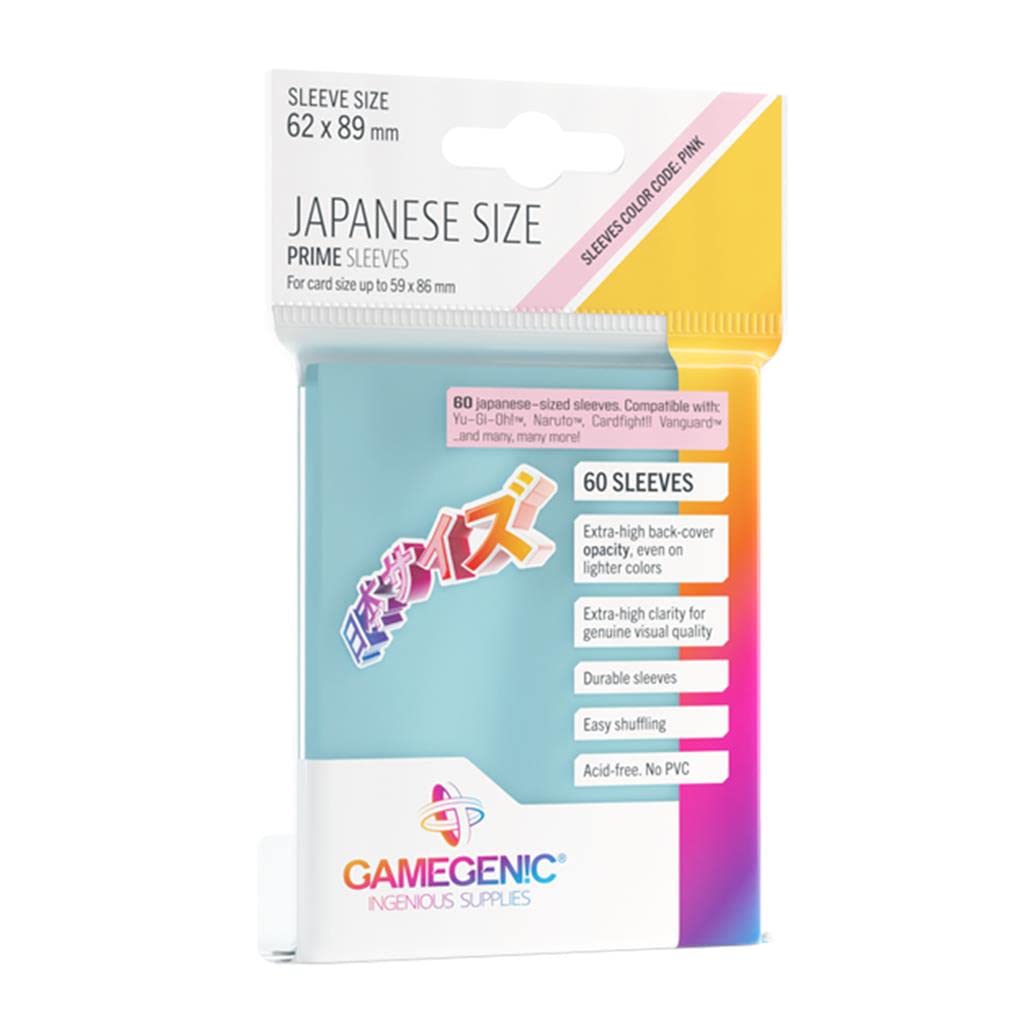 Gamegenic Prime Japanese Sized Sleeves Clear