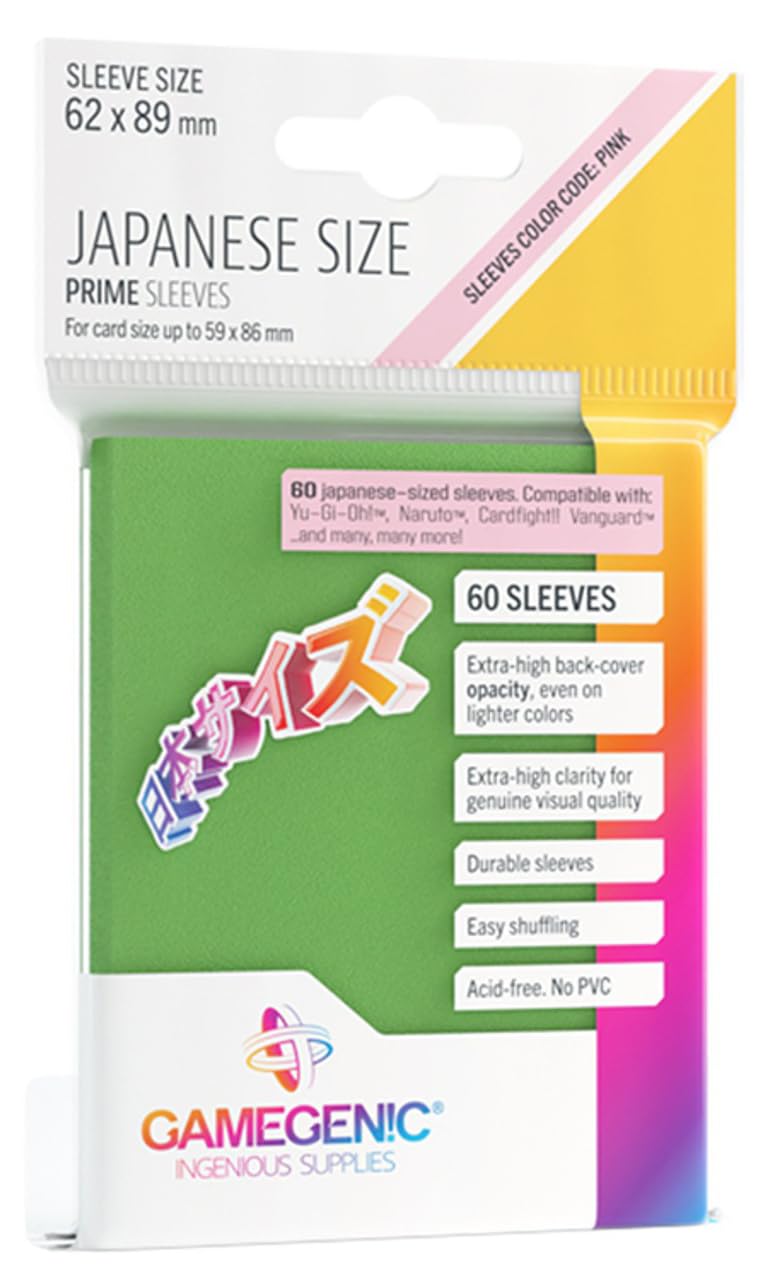 Gamegenic Prime Japanese Sized Sleeves Green