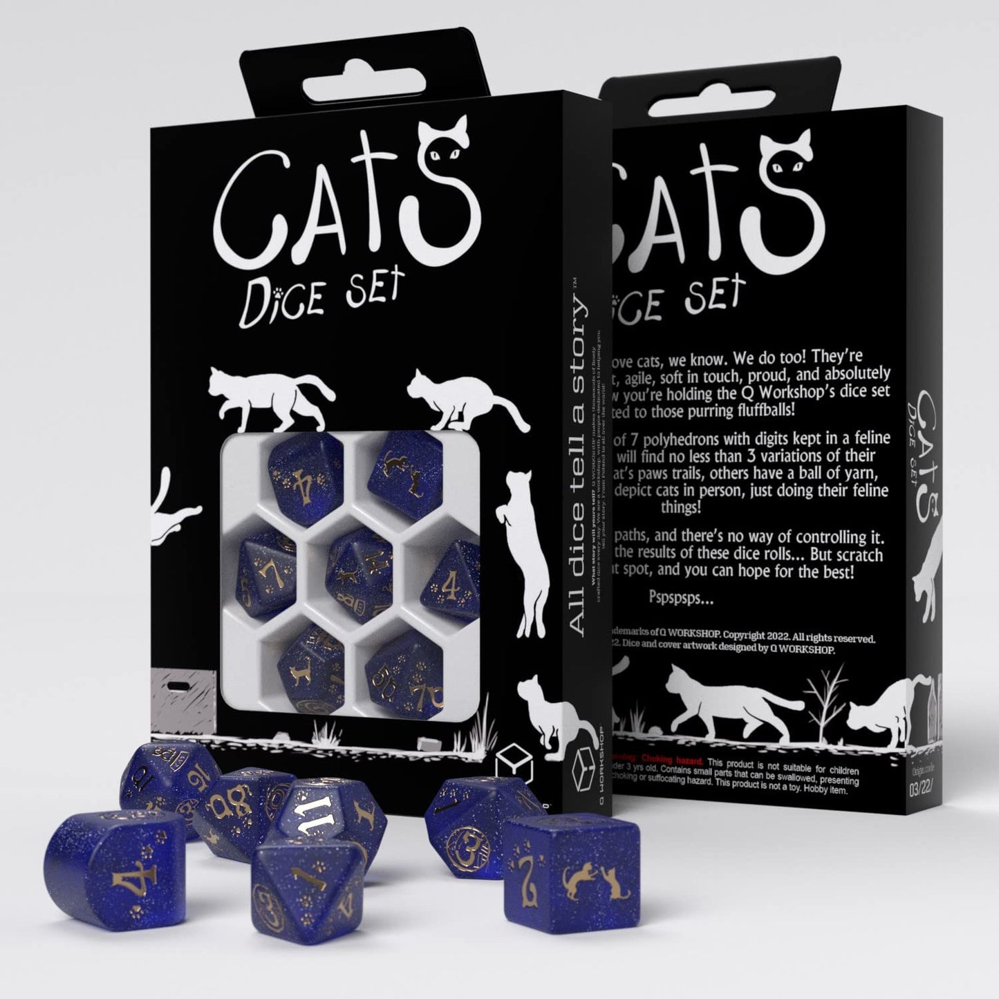 Q Workshop Cats Meowster Dice 7-Pieces Set