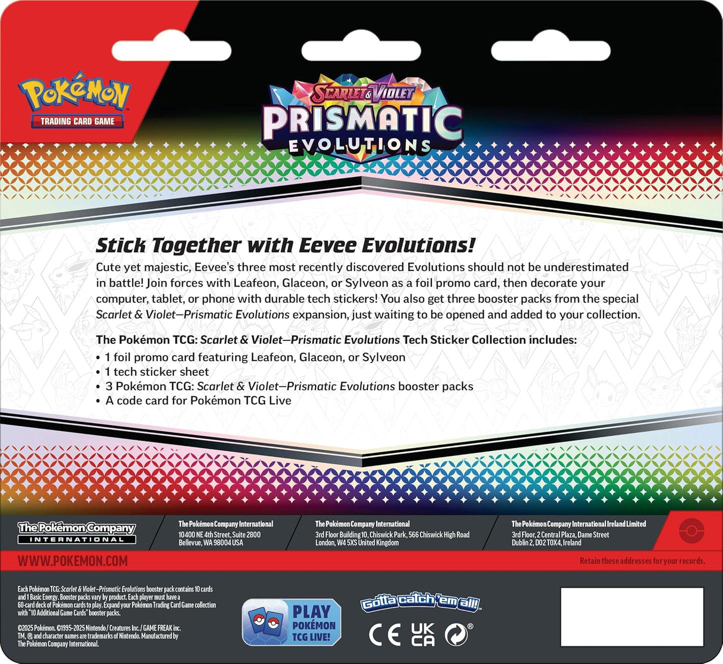 Pokémon TCG: Scarlet & Violet Prismatic Evolutions Tech Sticker