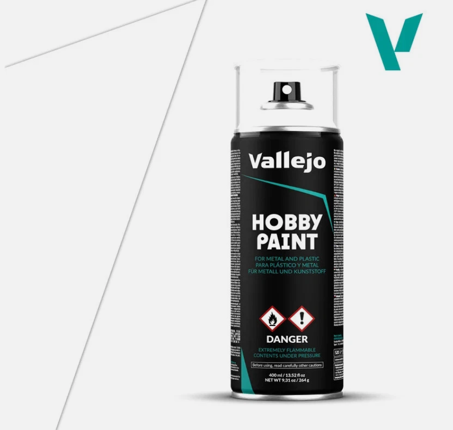 Vallejo Aerosol Spray Primer - White 400ml