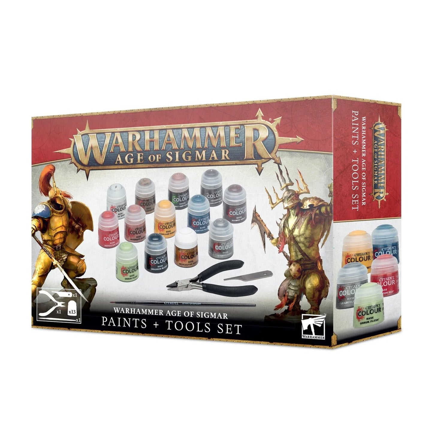 Warhammer 40k – Warhammer Age of Sigmar: Paint + Tools Set 80-17