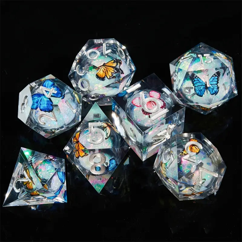 Butterfly Liquid Core Dice Set