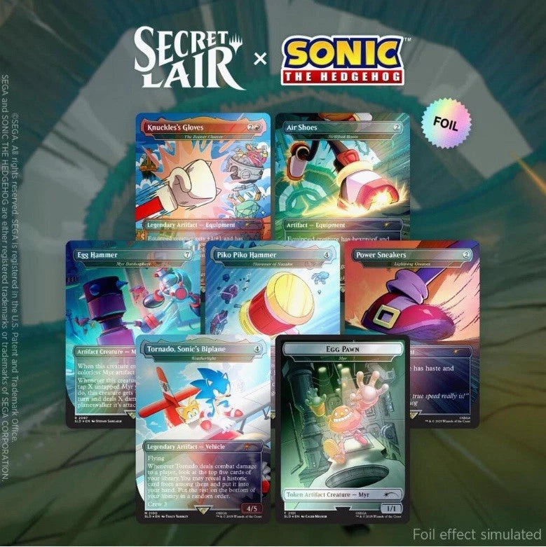 Magic Secret Lair x Sonic: Turbo Gear Rainbow Foil Edition