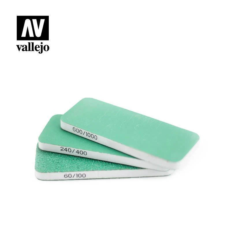 Vallejo - Tools - 3 Dual-Grit Flexi Sanders 80x30x6mm