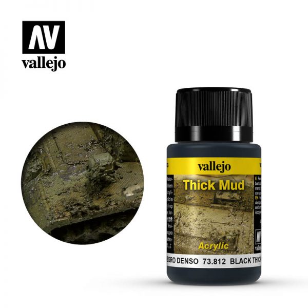 Vallejo - Weathering Effects - Thick Mud - Black Mud 40ml