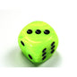 CHX DV3000 Vortex Bright Green/black 30mm d6 dice w/pips