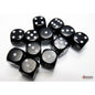 25608 Opaque 16mm d6 Black/white Dice Block™ (12 dice)