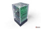 26639 Gemini® 16mm d6 Black-Green/Gold Dice Block™ (12 dice)