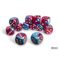 26649 Gemini® 16mm d6 Purple-Teal/gold Dice Block™ (12 dice)
