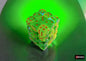 CHX 26870 Gemini Plasma Green-Teal/orange Luminary 12mm d6 Dice Block (36 dice)