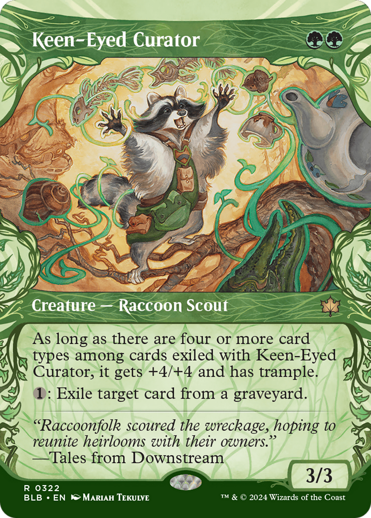 Keen-Eyed Curator (BLB-322) - Bloomburrow: (Showcase) (Borderless)
