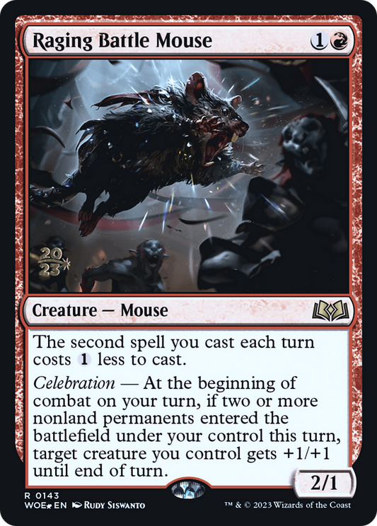 Raging Battle Mouse (PRE-143S) - Wilds of Eldraine Promos Foil