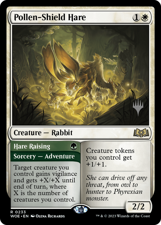 Pollen-Shield Hare (PPWOE-233) - Wilds of Eldraine Promos Foil
