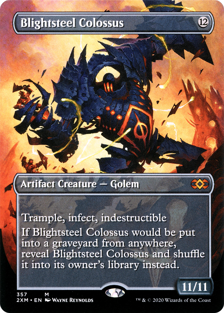 Blightsteel Colossus (Borderless) (2XM-357) - Double Masters (Borderless)