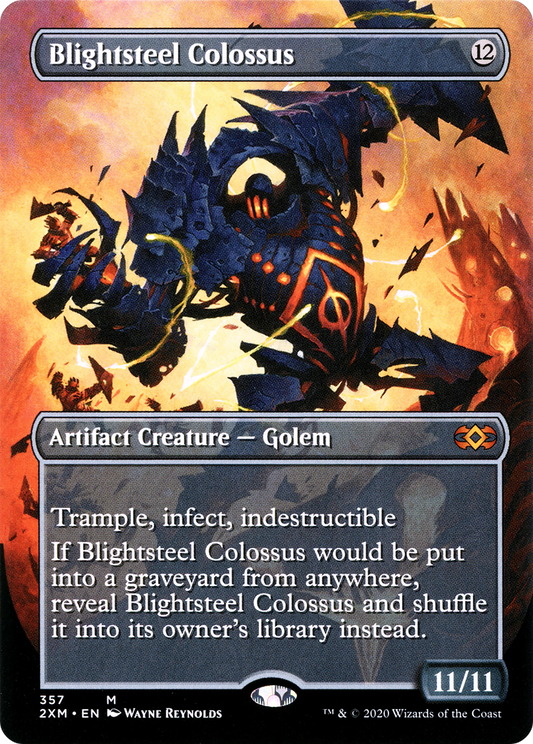Blightsteel Colossus (Borderless) (2XM-357) - Double Masters (Borderless)