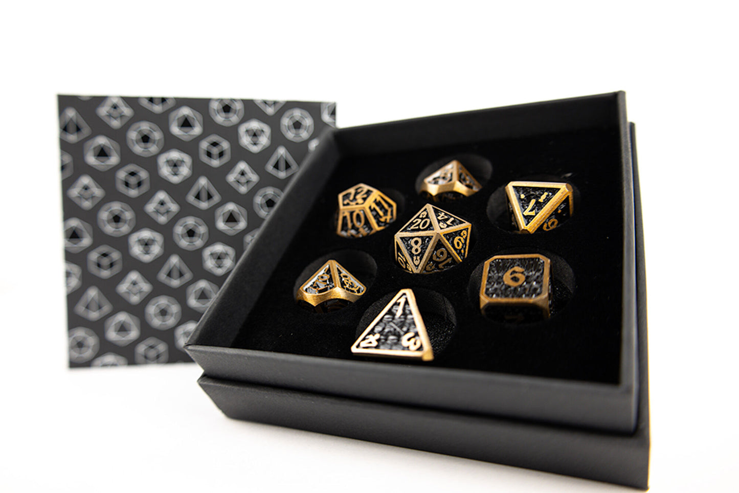 LPG Dice RPG Set Draco Black/Gold