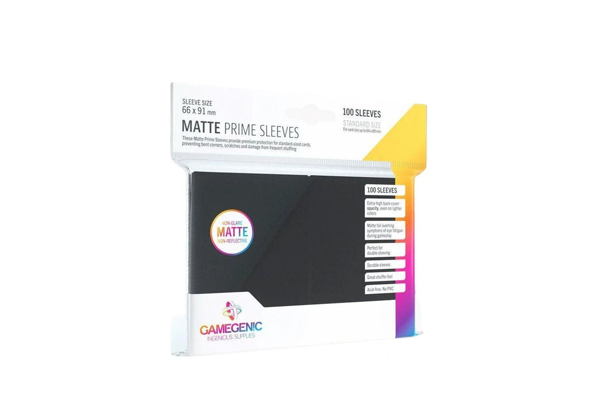 Gamegenic Matte Black Prime Standard Size Sleeves 100