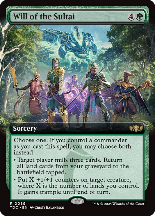 Will of the Sultai (TDC-089) - Commander: Tarkir: Dragonstorm: (Extended Art)