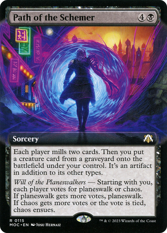 Path of the Schemer (Extended Art) (MOC-115) - March of the Machine Commander: (Extended Art) Foil