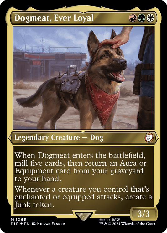Dogmeat, Ever Loyal (Display Commander) - Thick Stock (PIP-1065) - Fallout Etched Foil
