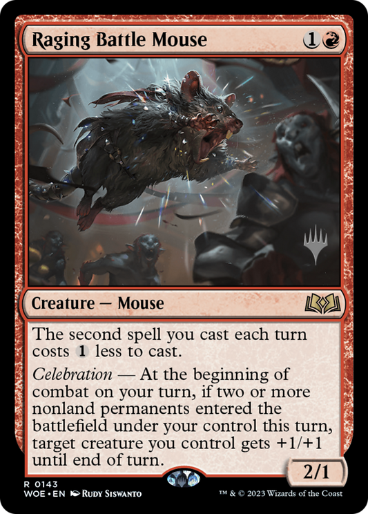Raging Battle Mouse (PPWOE-143P) - Wilds of Eldraine Promos Foil