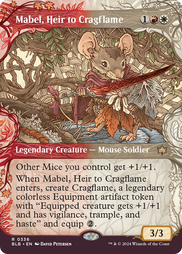 Mabel, Heir to Cragflame (Showcase) (BLB-336) - Bloomburrow: (Showcase) (Borderless)