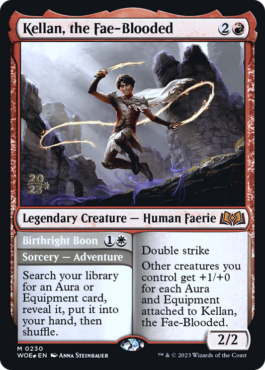 Kellan, the Fae-Blooded (PRE-230S) - Wilds of Eldraine Promos Foil
