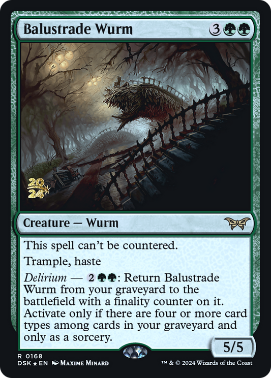 Balustrade Wurm (PRE-168S) - Duskmourn: House of Horror Promos Foil
