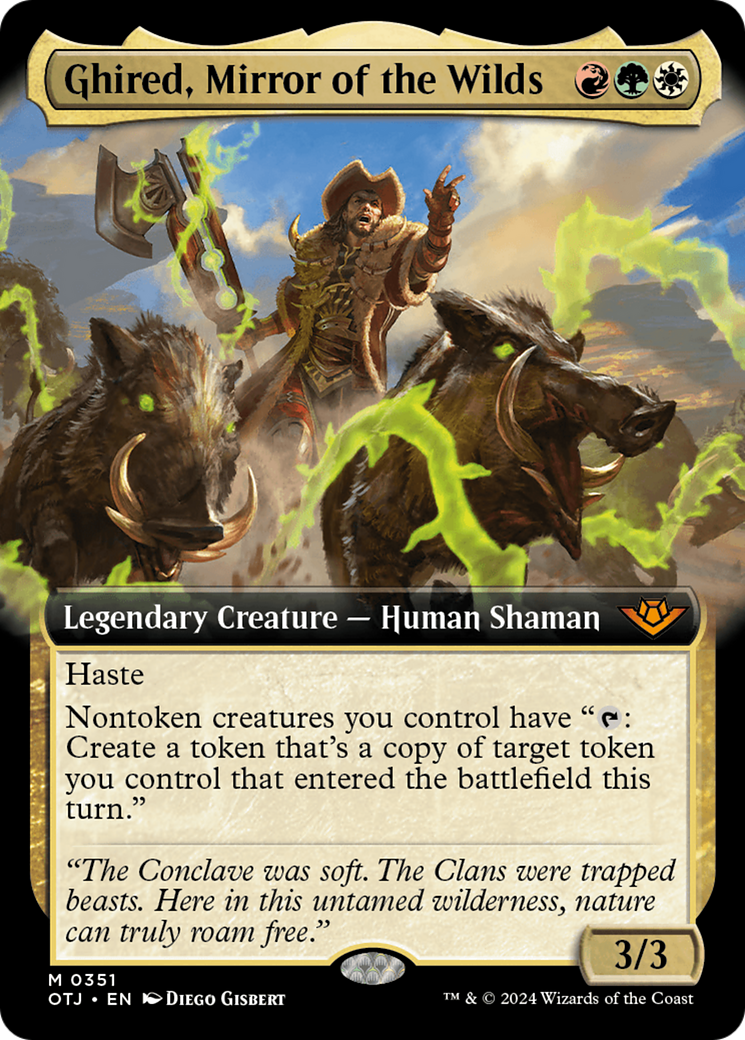 Ghired, Mirror of the Wilds (Extended Art) (OTJ-351) - Outlaws of Thunder Junction: (Extended Art)