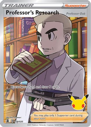 Professor's Research (Full Art) 024/025  - Holofoil Celebrations - Ultra Rare
