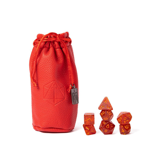 Darrington Press - Mighty Nein  Dice Set: Caleb Widogast Red Bag