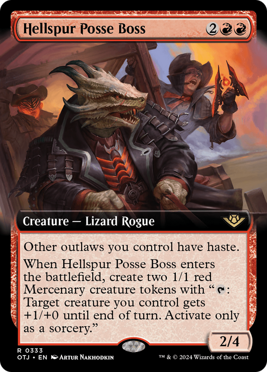 Hellspur Posse Boss (Extended Art) (OTJ-333) - Outlaws of Thunder Junction: (Extended Art)