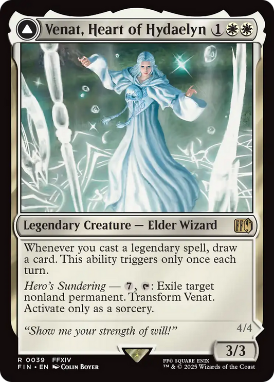 Venat, Heart of Hydaelyn // Hydaelyn, the Mothercrystal (FIN-039) - FINAL FANTASY Foil