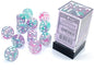 27745 Nebula® 16mm d6 Wisteria/white Luminary™ Dice Block™ (12 dice)