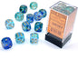 27756 Nebula® 16mm d6 Oceanic™/gold Luminary™ Dice Block™ (12 dice)