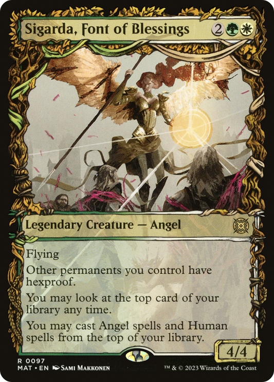 Sigarda, Font of Blessings (Showcase) (MAT-097) - March of the Machine: The Aftermath: (Showcase) Foil