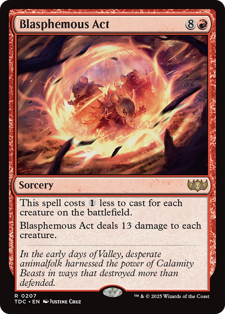 Blasphemous Act (TDC-207) - Commander: Tarkir: Dragonstorm