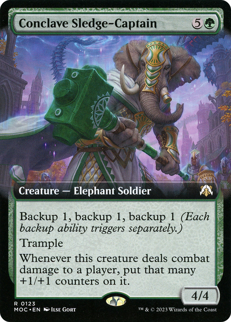 Conclave Sledge-Captain (Extended Art) (MOC-123) - March of the Machine Commander: (Extended Art)