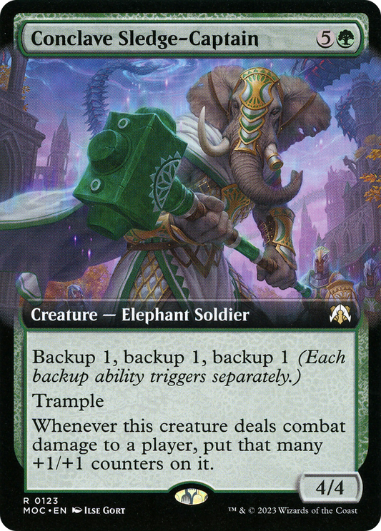 Conclave Sledge-Captain (Extended Art) (MOC-123) - March of the Machine Commander: (Extended Art)