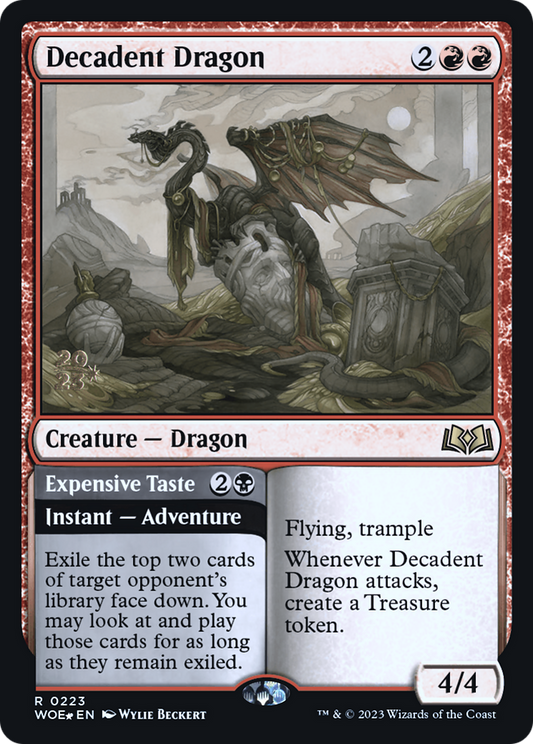 Decadent Dragon (PRE-223S) - Wilds of Eldraine Promos Foil