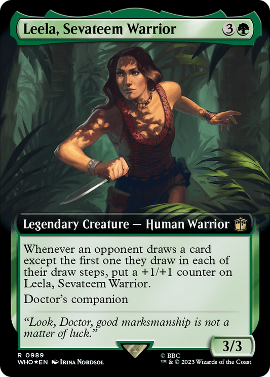 Leela, Sevateem Warrior (Extended Art) (Surge Foil) (WHO-989) - Doctor Who: (Extended Art) Foil