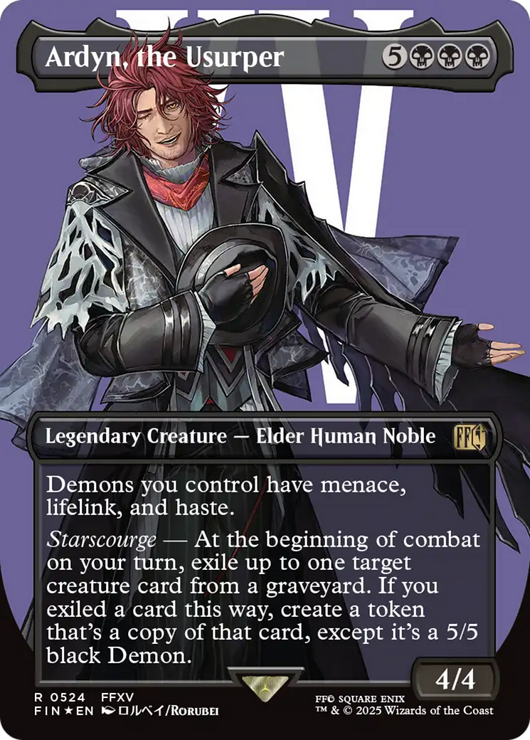 Ardyn, the Usurper (Borderless) (Surge Foil) (0524) (FIN-524) - FINAL FANTASY (Borderless) Foil