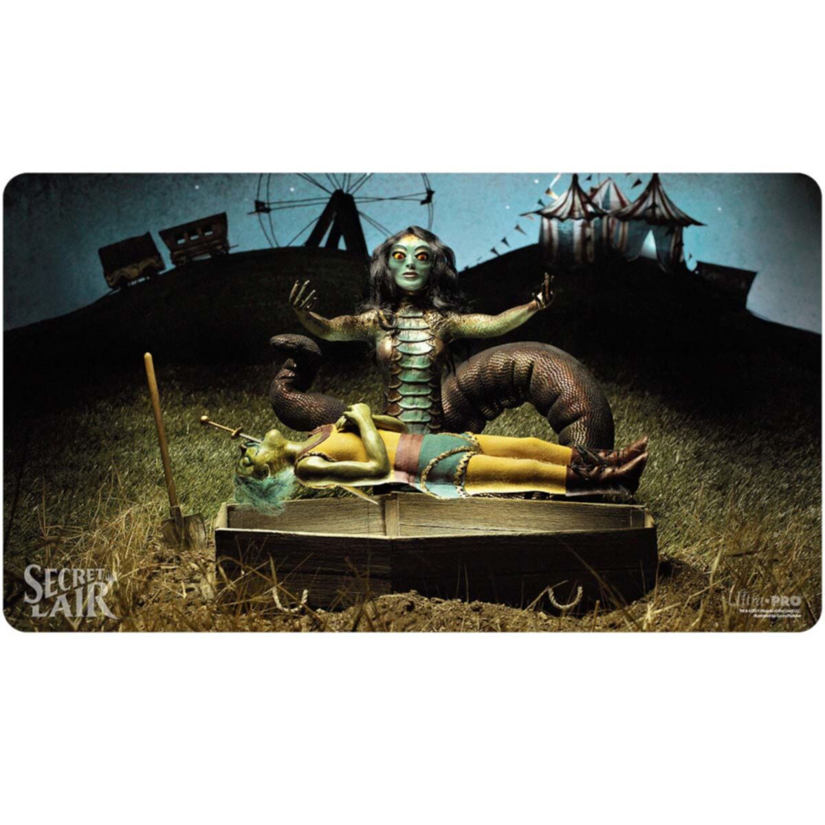 Ultra Pro UP38338 Secret Lair: Diabolical Dioramas Black Stitched Playmat