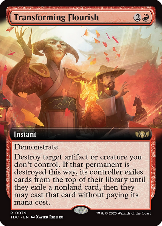 Transforming Flourish (TDC-079) - Commander: Tarkir: Dragonstorm: (Extended Art)