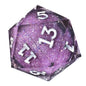 Oversized D20 55mm Liquid Core - Purple Glitter